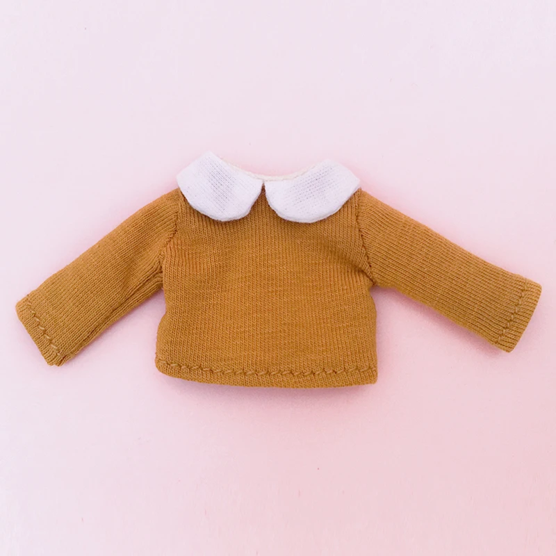 Ob11 Doll Long Sleeved Collar T-Shirt Top Clothes Doll Suspender Skirt  Doll For Molly Gsc Ymy P9 P10 Body Uf Nendoroids Dolls 6