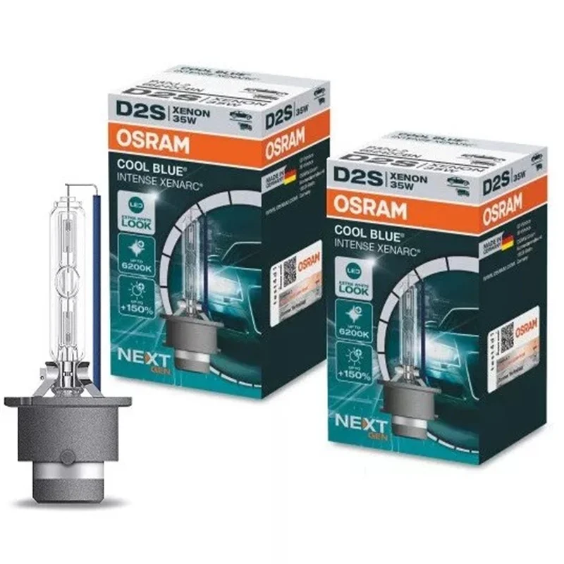 HID Xenon Headlight Bulb Car Headlight Bulbs LED Headlight Bulbs Xenon HID Kit OSRAM D1S D2S D2R D3S D4S D4R D8S COOL BLUE INTENSE XENARC NEXT GEN 35W 6200K +150% LED LOOK MADE IN GERMANY 1 PC
