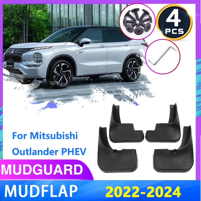 

Car Mudguards Fit For Mitsubishi Outlander PHEV GM GN ZM 2022 2023 2024 Mudflap Fender Mud Flaps Guard Splash Auto Accessories