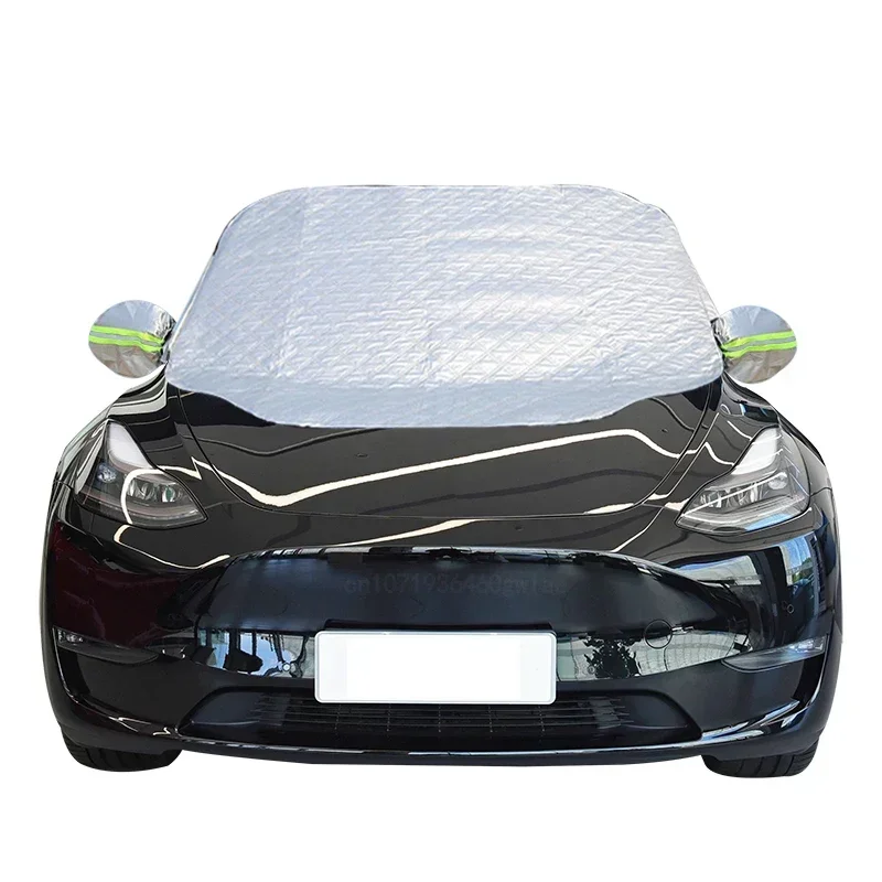 All-Weather Windshield and Mirror Protector with Windproof Sunshade