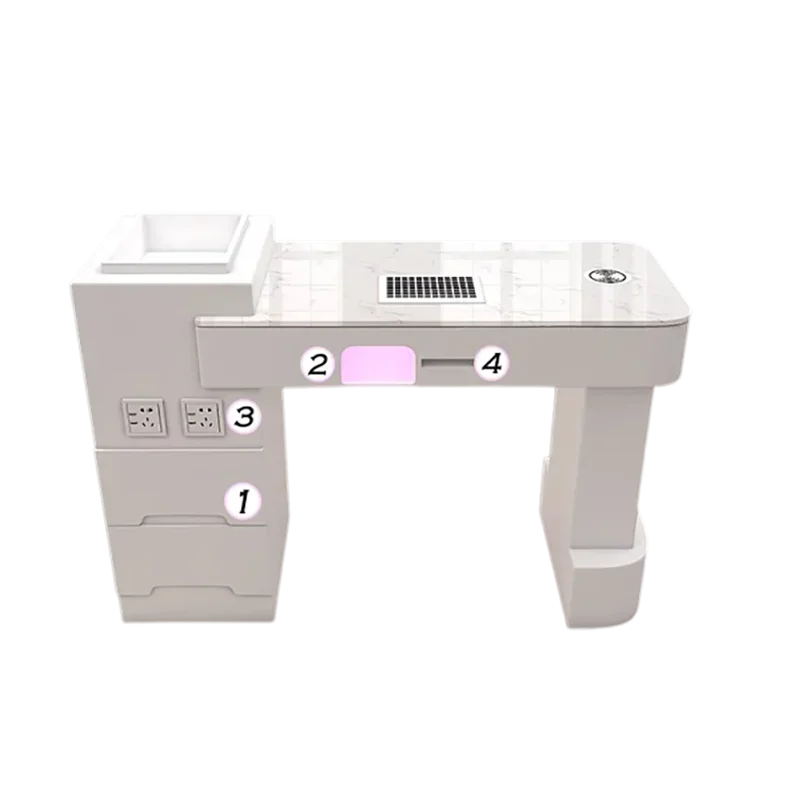 Commercial Nailtech Desk Modern Beauty Makeup Nail Station Table Professional Exquisite Mesas De Manicura Salon Furniture CY50NT nail table