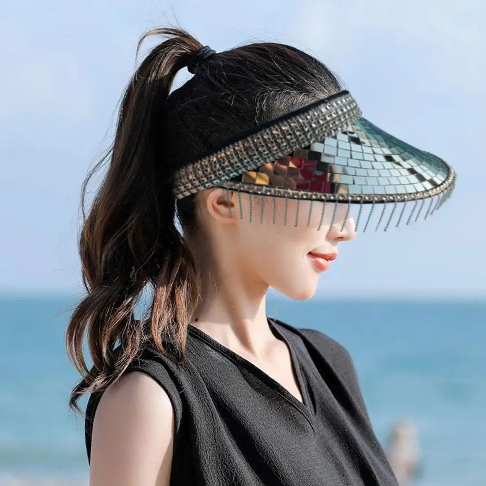 

Disco Ball Hat Disco Ball Festival Visors Summer Sun Visors Hat Summer Cap Visors Dj Club Stage Bar Party Holiday Decor Sun Hat