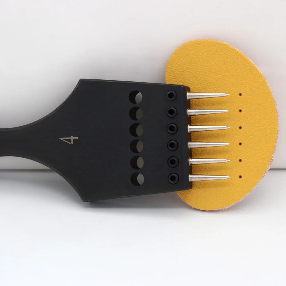 Leather Replaceable Head Hollow Punch Tools for Leather Craft Sewing Sharp Pricking Iron Chisel Round Pointed Holes