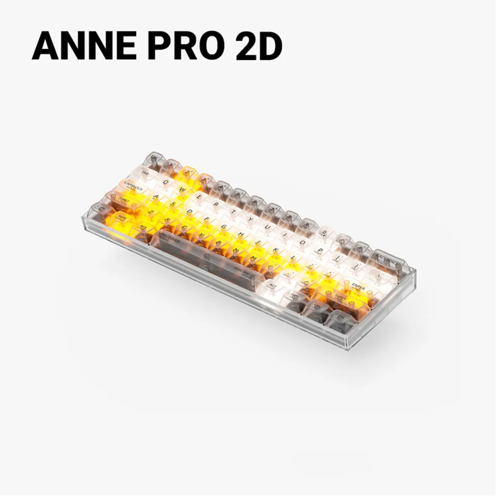 

Anne Pro 2D Mechanical Gaming Keyboard Backlit RGB 60% 61 Keys Wireless Bluetooth 5.0 Gateron Box Switch Portable Mini Keyboard