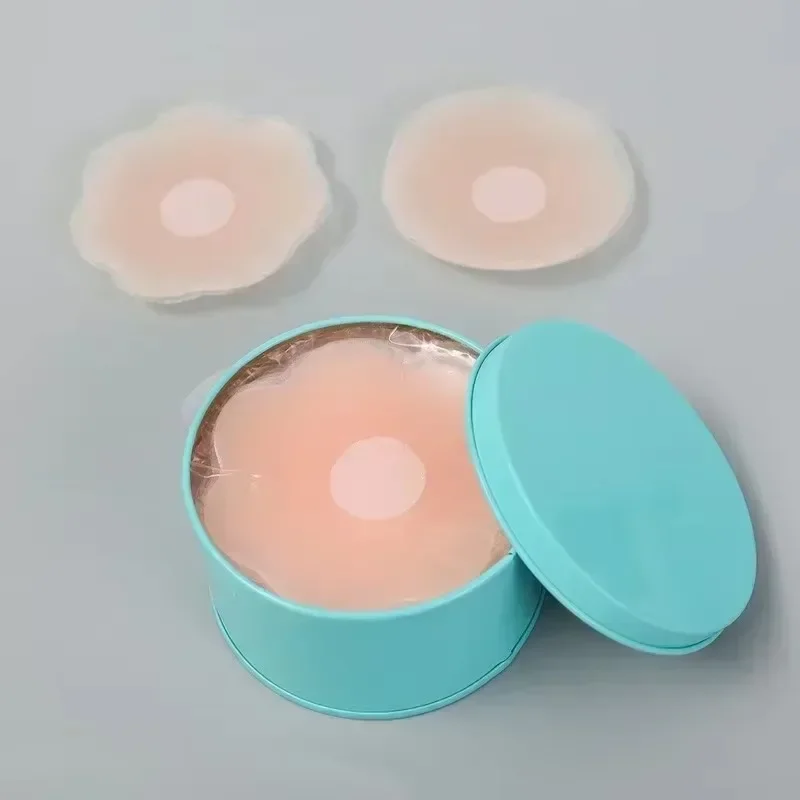 Reusable Women Breast Petals Push Nipple Cover Invisible Petal Adhesive Strapless Backless Stick on Bra Silicone Breast Stickers