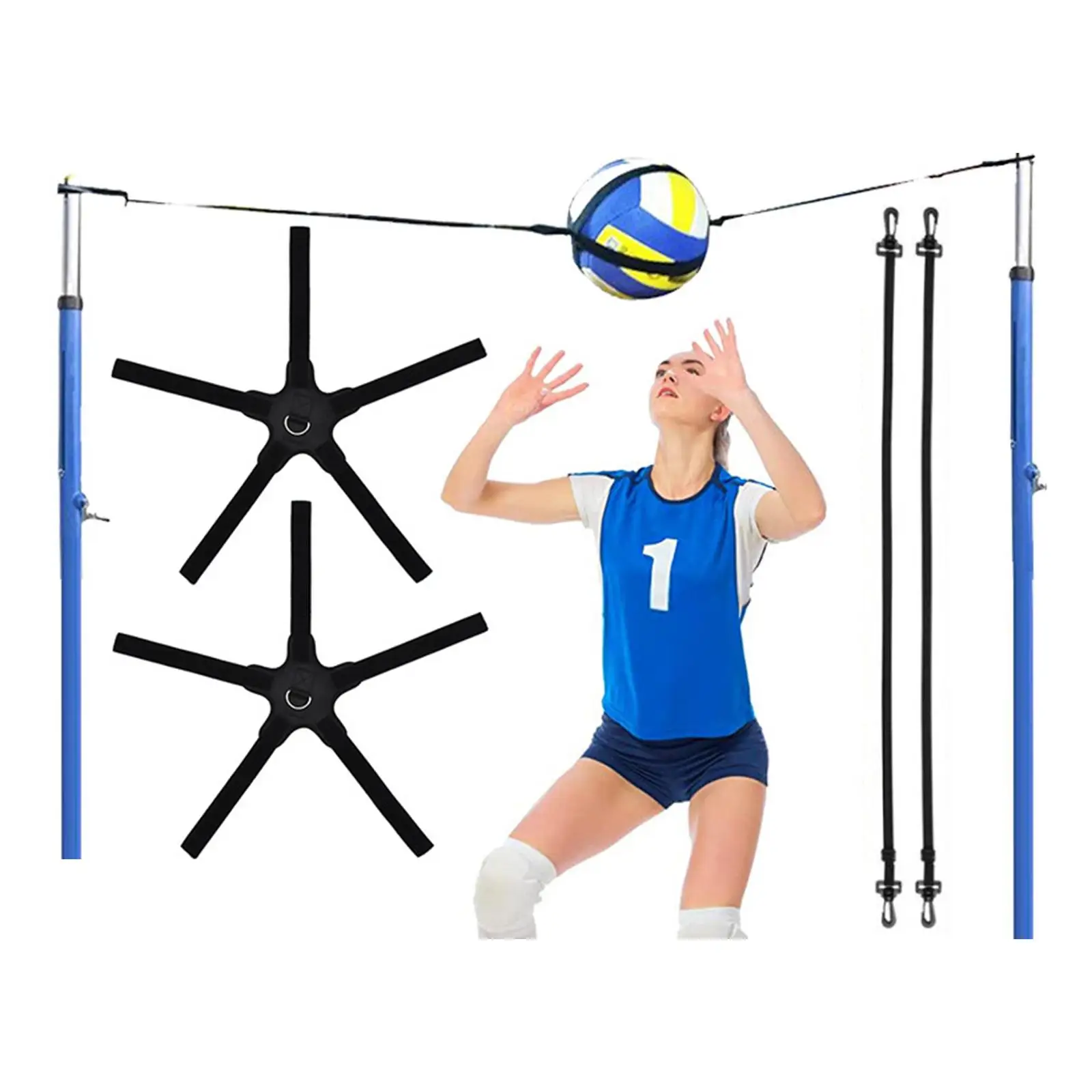 VolleyballTrainingEquipmentAidSoloVolleyballTrainerElasticBelt