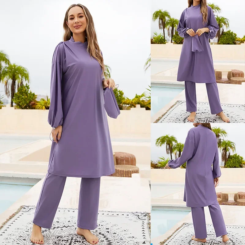 

Women Swimming Suit Cover Ups Muslim Modest Swimwear Swimsuit Burkini for Woman Islamic Long Sleeve Bathing Swim