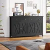 Sideboard Buffet Cabinet with Storage, Kitchen Storage Cabinet with 2 Drawers and 4 Doors, Wood Coffee Bar Cabinet, Sideboards 4