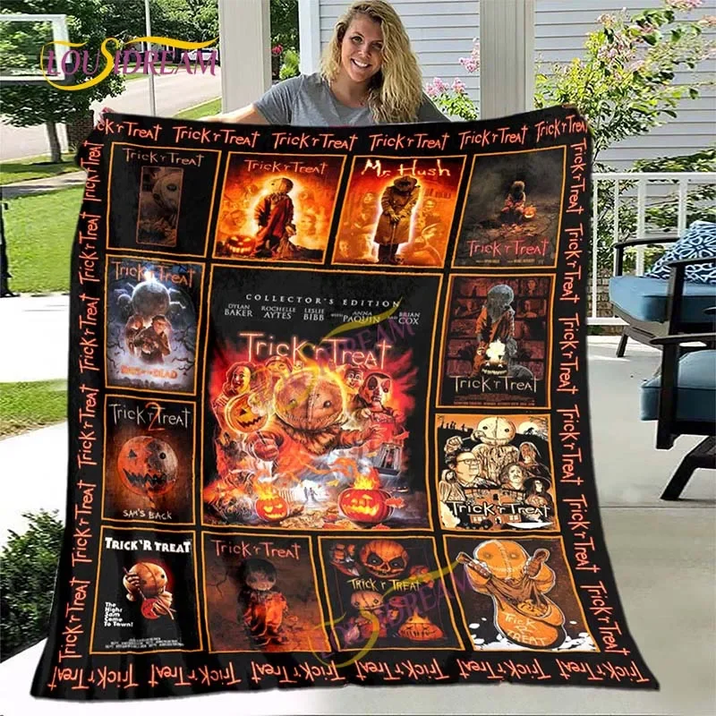 Halloween Horror Element Art Blanket Home Decoration Bedroom Air Conditioning Covering Blanket To Keep Warm Throwing Blanket 3