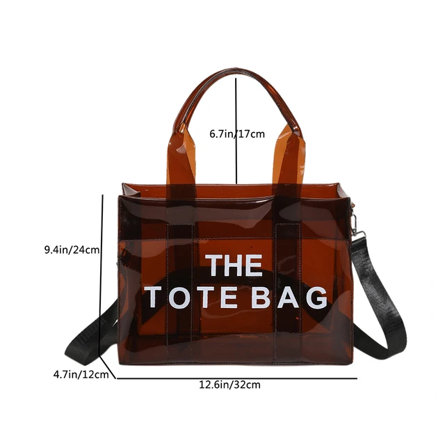 LOVE Large Transparent Jelly Shoulder Tote Bag – Mode LA