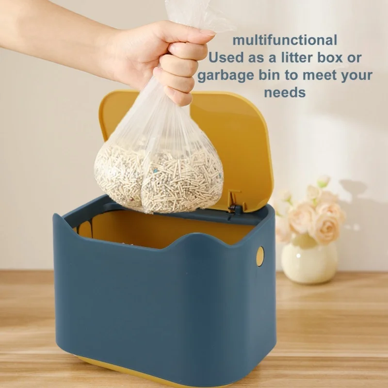 고양이 배변 쓰레기통, 프레스형 뚜껑, 다기능 고양이 똥 쓰레기통, 가정용