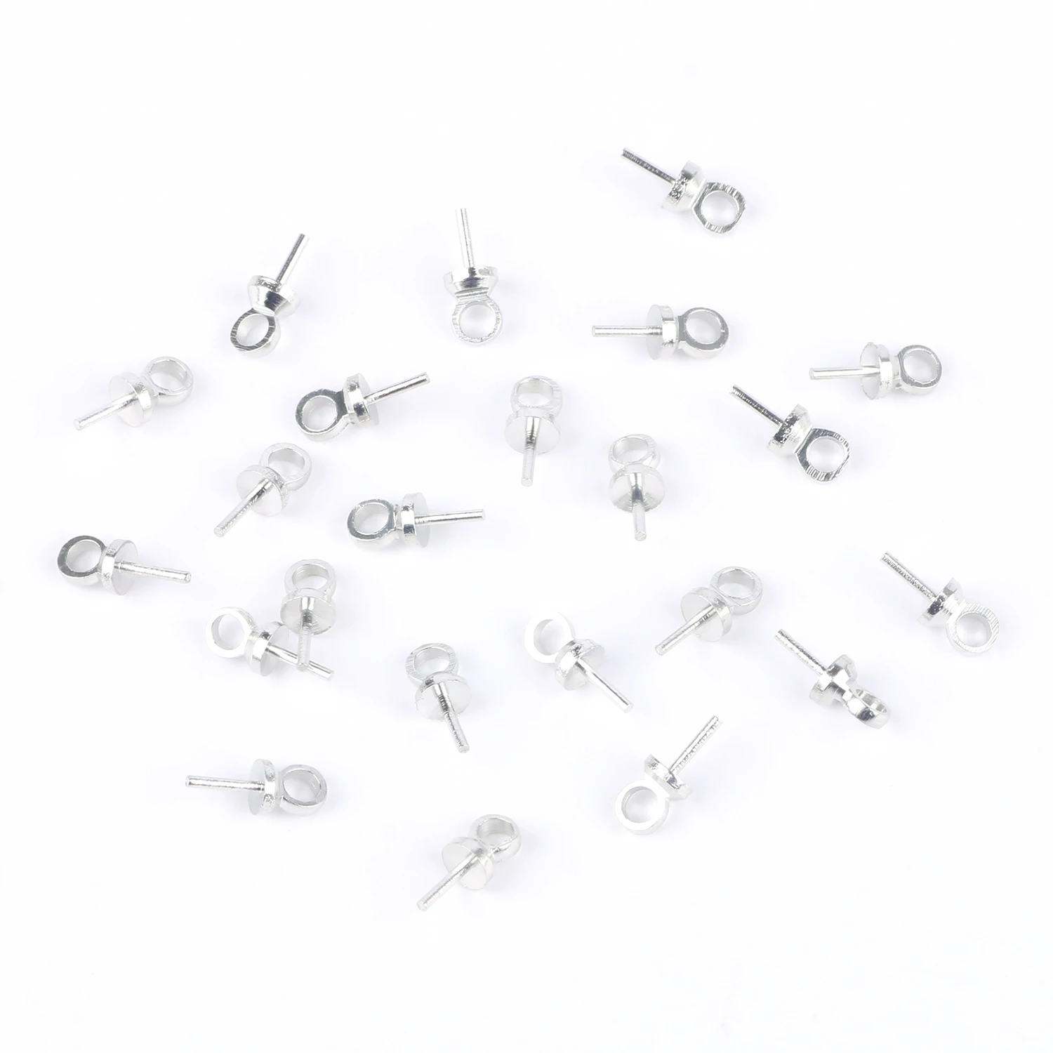 100Pcs/Lot 6x3mm Gold Silver Color Basic Pins Stoppers Connector Pin Stud Earring For DIY Jewelry Making Accessories Supplies