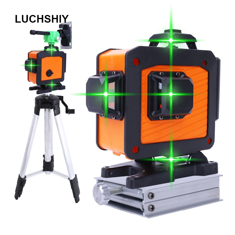 360 4d Laser Levels Tripod Green 16 Lines Selfleveling Vertical & Horizontal Powerful Bracket