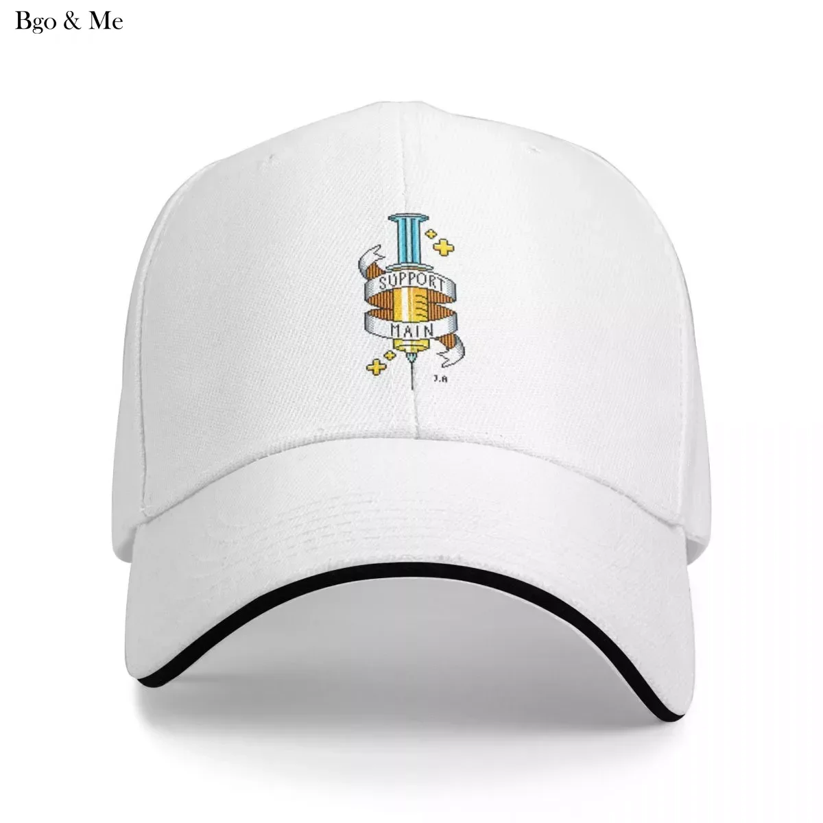 

2023 New Support Main Gamer Yellow Pixel Art Syringe Cap Baseball Cap Hats Bobble Hat Hats For Men Women's