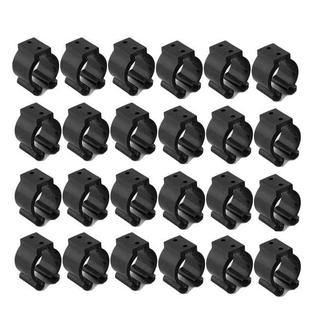 24 Pack Wall Mounted Fishing Rod Storage Clips Clamps Holder