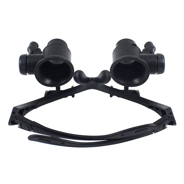 Occhiali Lente D'Ingrandimento Con Luce LED - 14 Lenti Fino A 25X - Foto 6