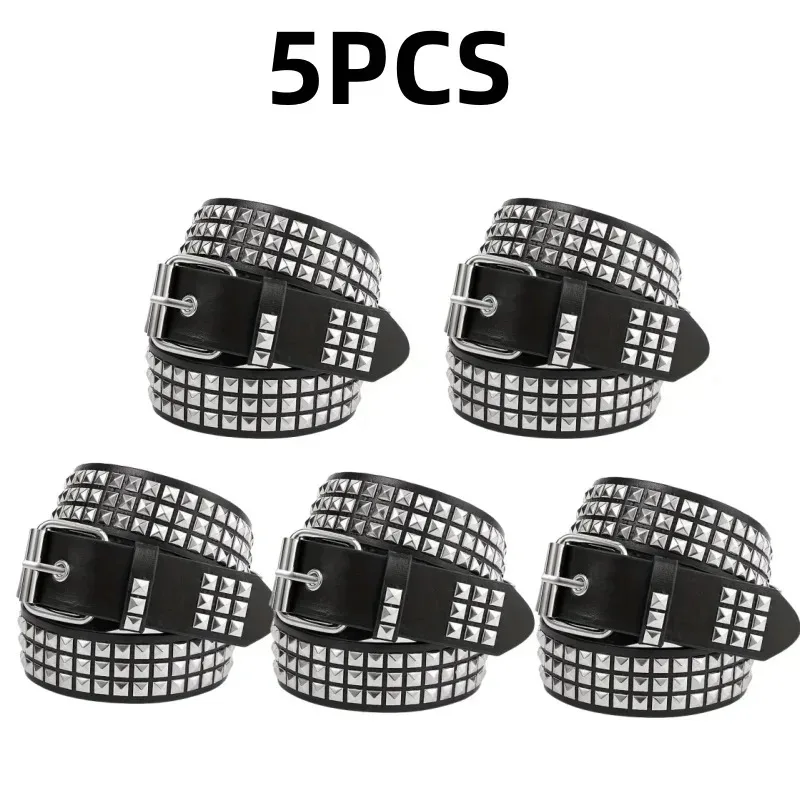 Punk Pyramid Studded Belt - Unisex Fashion Accessory