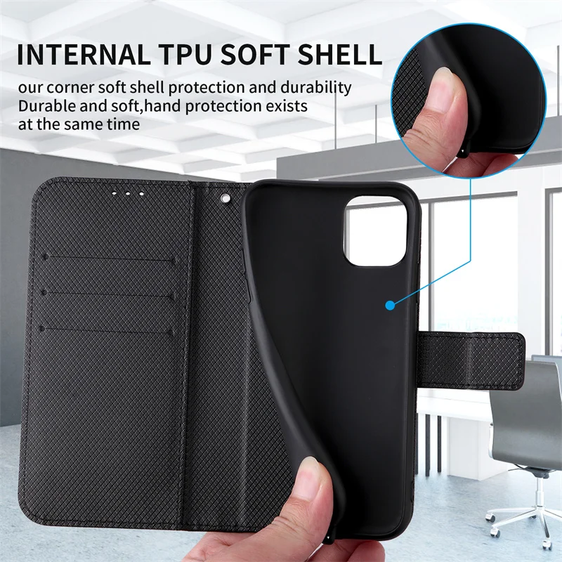 Coque IPhone 14 Plus En Cuir Avec Fermoir Magnétique, Vin Rouge. Housse