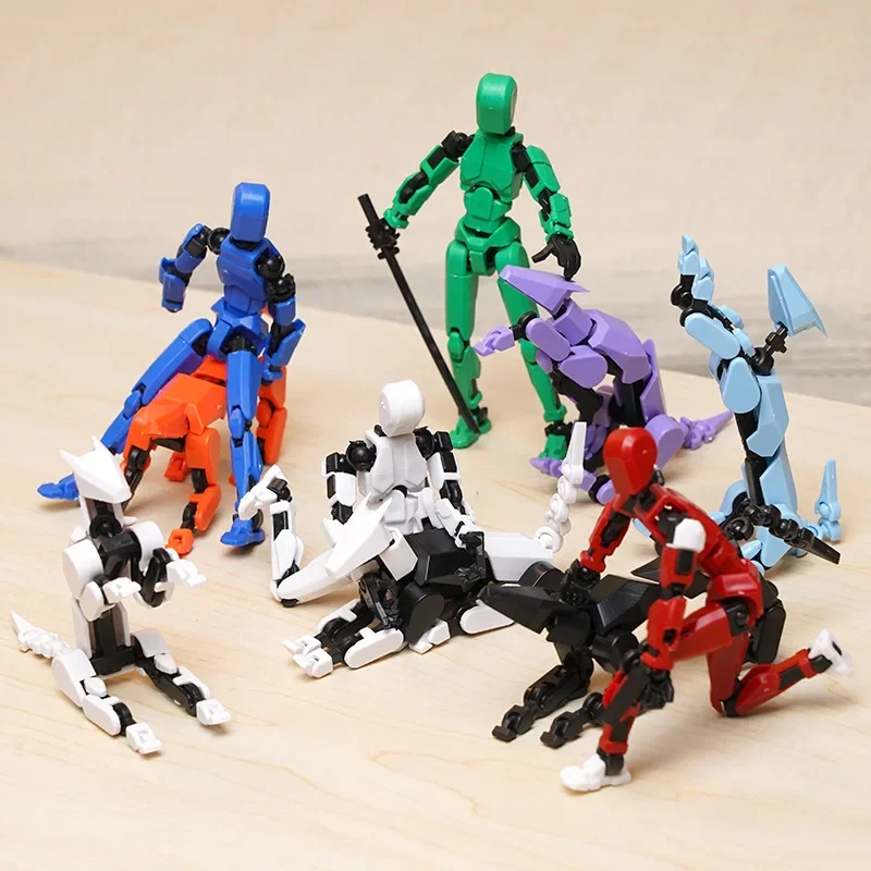 Dynamic Shapeshift Robot 3D Mannequin and Dog Figures Toy Set