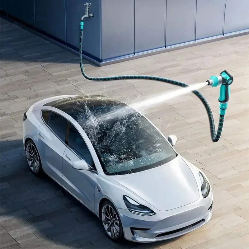 Water pipe hose car wash automatic telescopic water pipe pvc4 points high pressure soft storage household