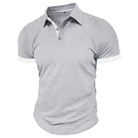 Polo d'été à manches courtes pour hommes, surdimensionné, couleur unie, t-shirts respirants, Streetwear, chemises d'activités sportives 4