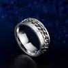 Besiko New Anti Stress Anxiety Ring Figet Spinner Stainless Steel Rings For Men Women Retro Norse Viking Runes Rotatable Ring 3