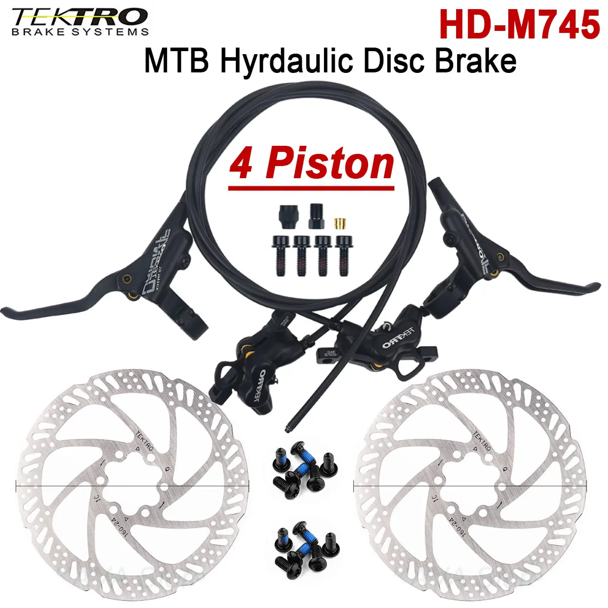 Rotor De Frein Tektro 160/180 Mm – 6 Trous – Pour VTT – Noir Aluminium – Neuf (emballage Ouvert)
