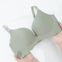 Femmes soutien-gorge sans couture solide Push Up Lingerie Sexy sans fil Bralette femme intimes confort mode française sous-vêtements haut soutiens-gorge 4