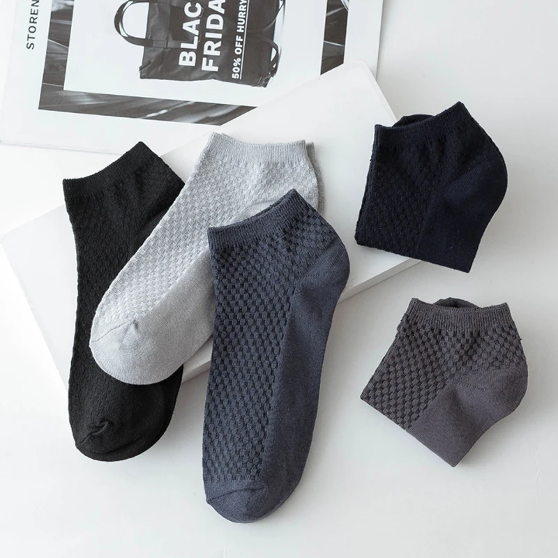 10Pairs Bambus Faser Socken Männer Casual Business Anti-Bakterielle Komfortable Atmungsaktive Hohe Qualität Socke Männlich Plus Größe EU38-48 – Detail 5