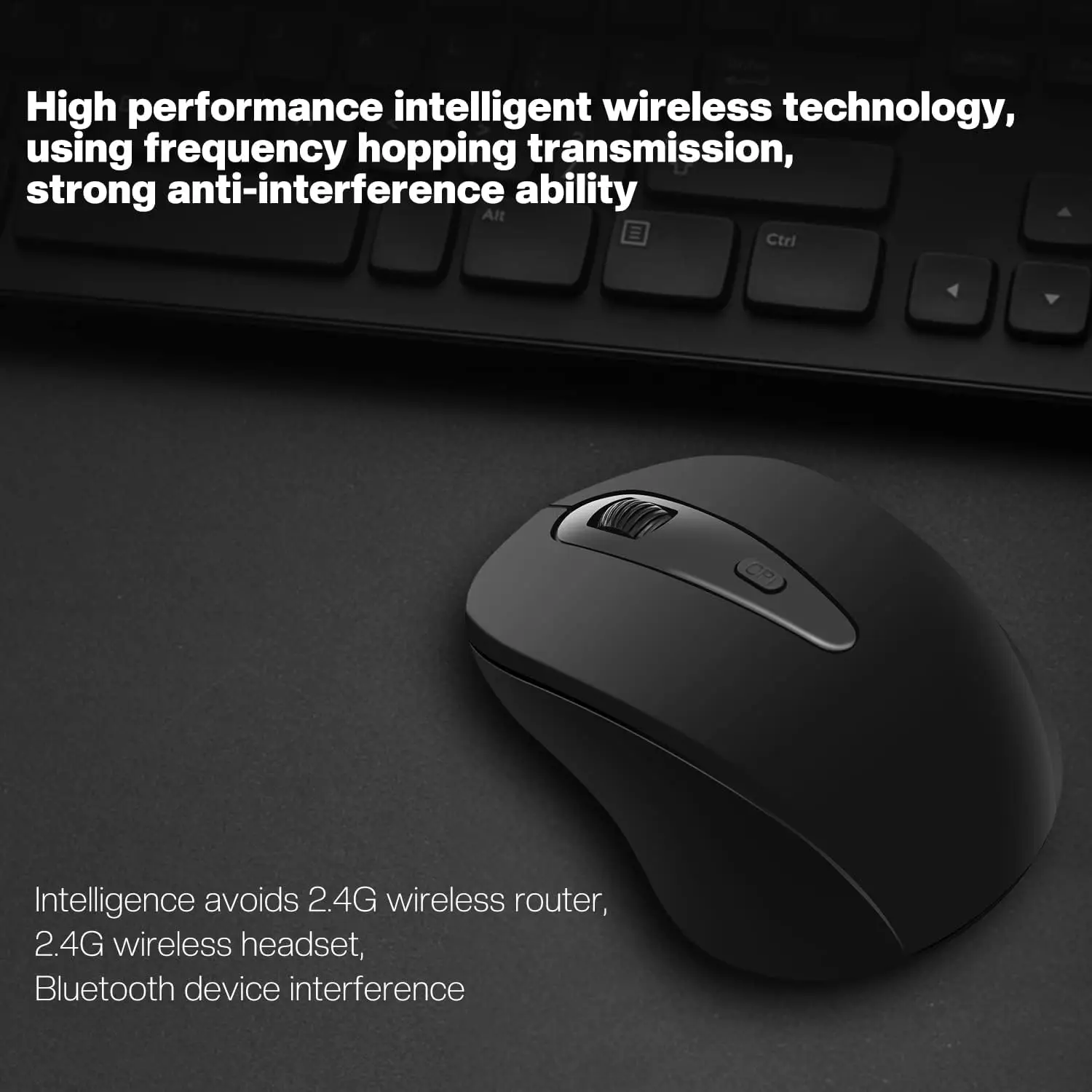 Wireless Mouse Silent Compact for Laptop with USB 2.4 GHz