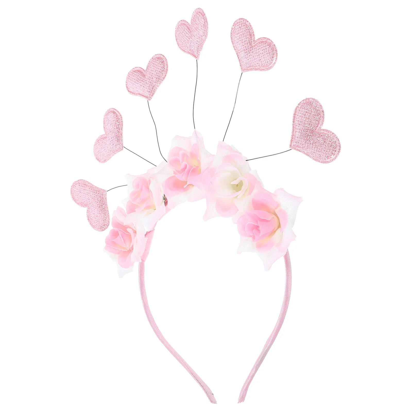

Love Rose Headband Christmas Headwear Valentine Party Headbands Aldult Adults Fabric Women Headdress Holiday Women's Funny