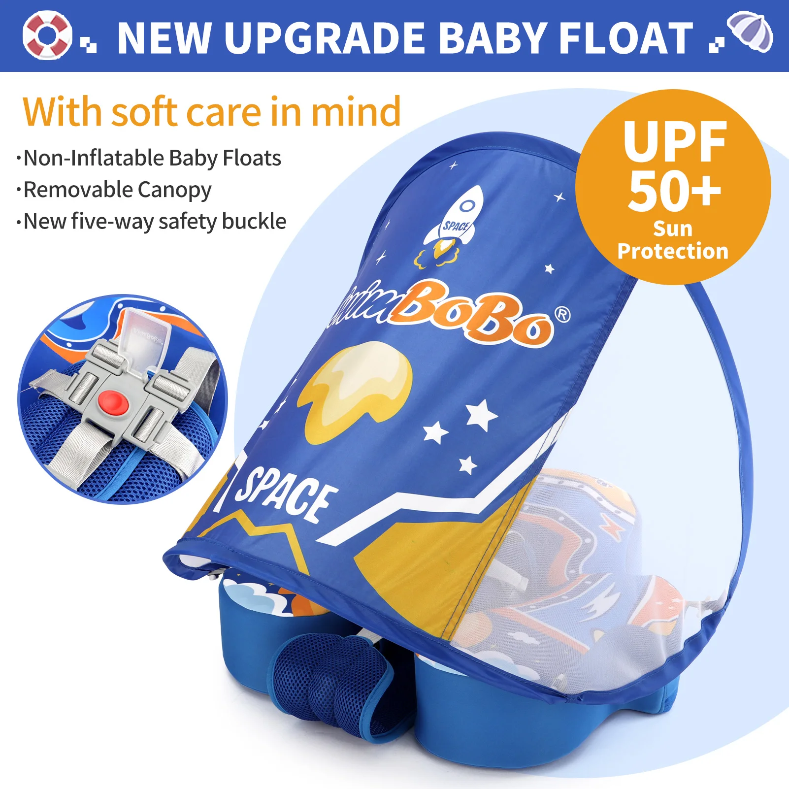 Swimbobo New Style Non-inflatable Baby Swimming Seat Float Children Swim Ring Pool Safe Pvc Kids Non Inflatable Seat Floating 6
