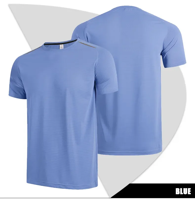 Men Short Sleeve Sport T-shirt Athletics Running Top Quick Dry Gym Wear Clothing Tees Male Best Training and Exercise Sweatshirt
