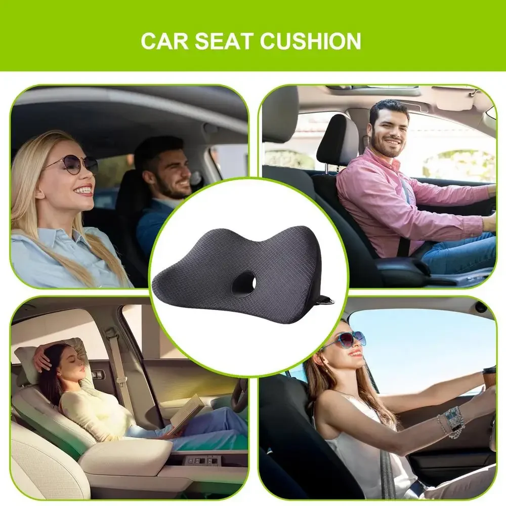 Lumbar Support Pillow Memory Foam Car Seat Waist Cushion Relieve Back Pain Soft and Comfortable For Office Home Car