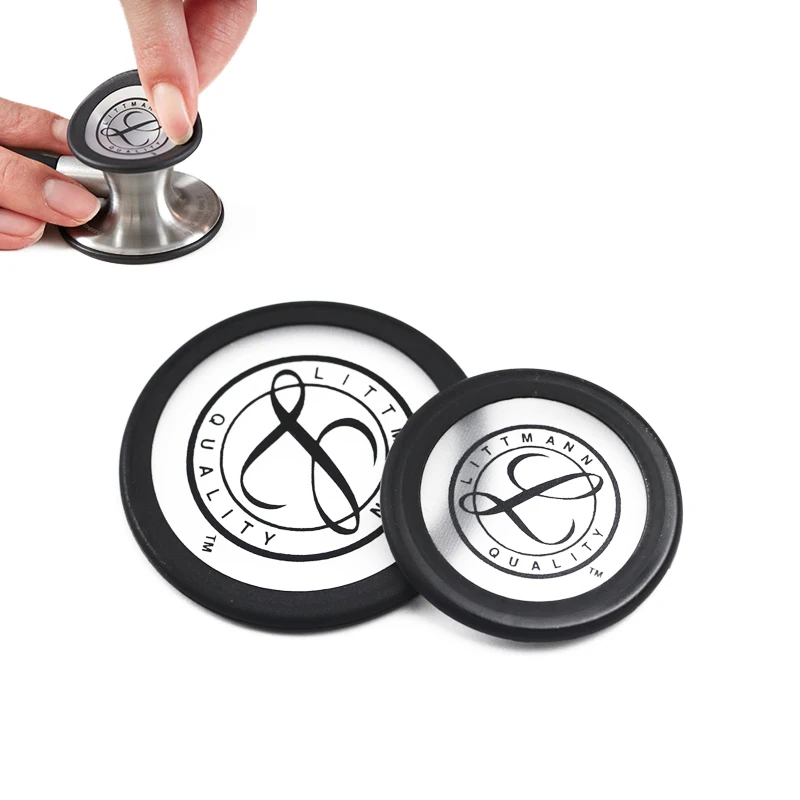 Description Picture 2 of itemMedical Stethoscope Spare Parts Replacement Rim Accessories Diaphragm with Rim Assembly Kit Black for Littmann Stethoscope