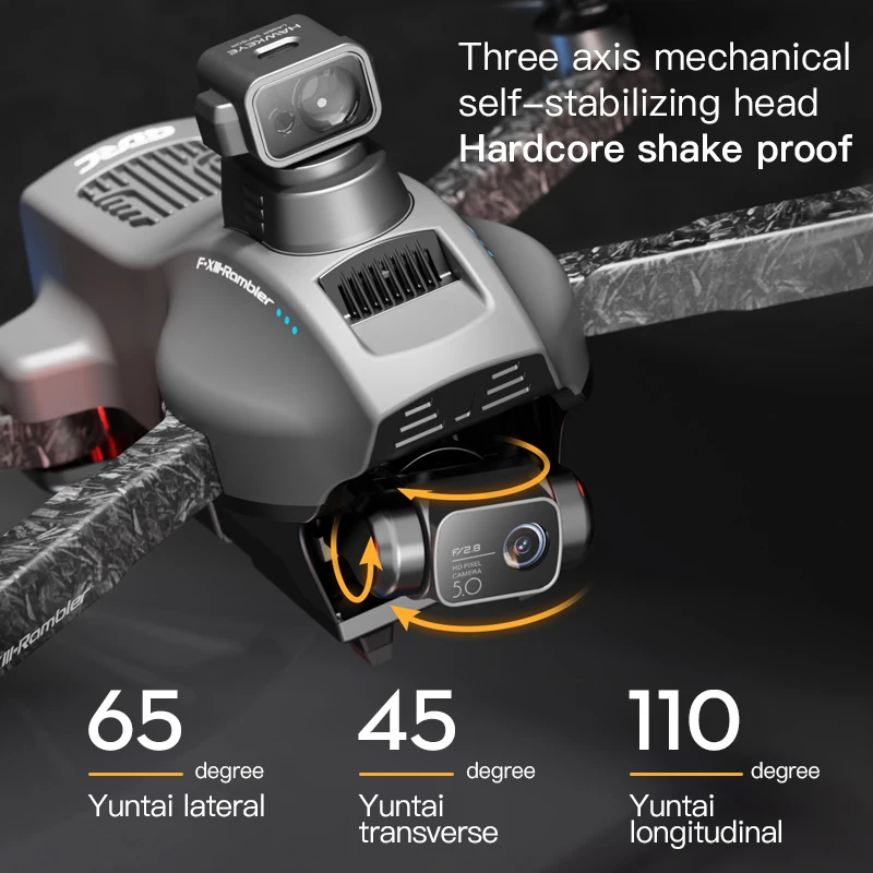 2022 F13 드론, FPV 쿼드콥터, 브러시리스 모터, RC 헬리콥터 장난감, 4K 전문 GPS, 3km, 3 축 EIS 흔들림 방지 짐벌 드론