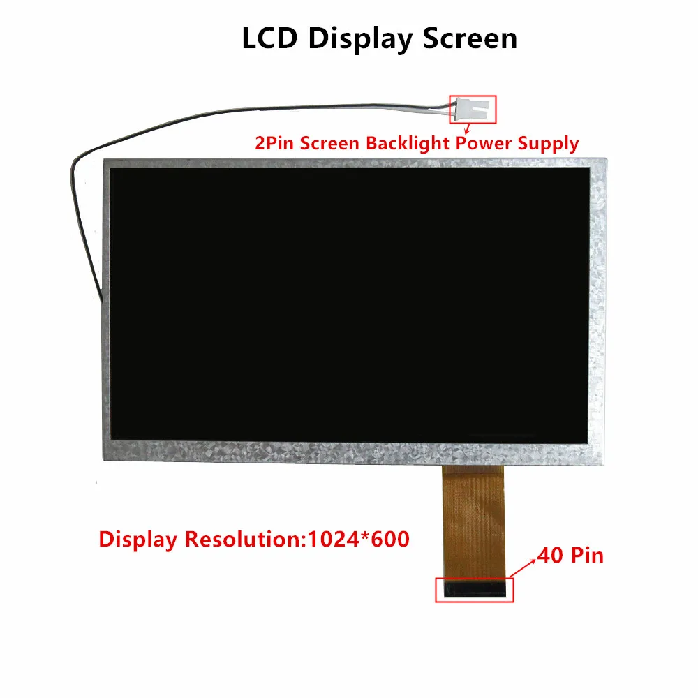 Tela de Toque Capacitivo para Carro Tela Lcd Digitador Dvd Navegação Gps Peças de Reposição Gt911 1024x600 40pin - Imagem 5