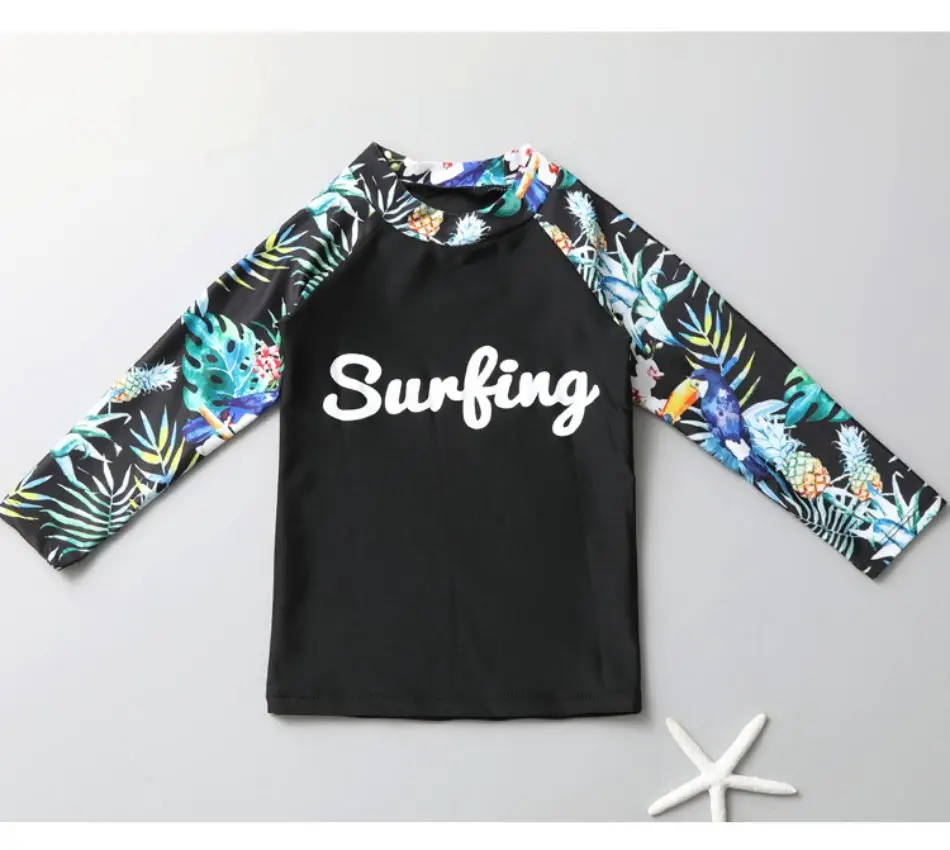 Children's swimsuit girls new plus fat plus size student swimsuit girls quick dry sun protection swimming three-piece set
