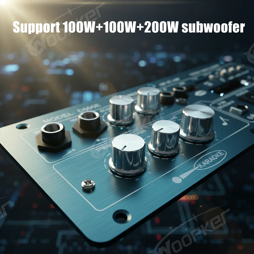 100W+100W+200W D600E Bluetooth 5.0 Amplifier Board with Subwoofer TWS Function