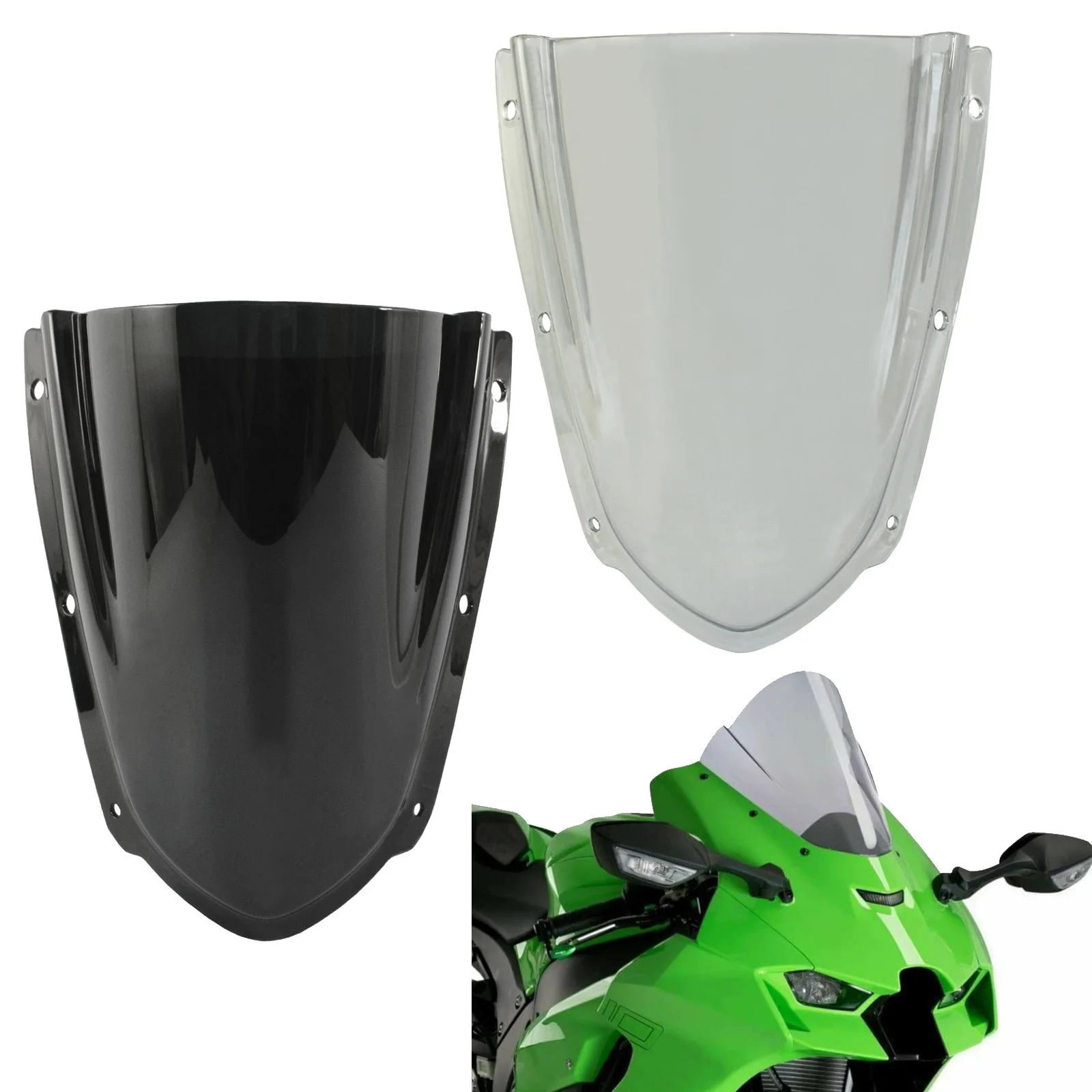 Ninja Replacement Windshield Clear Motorcycle Windscreen For