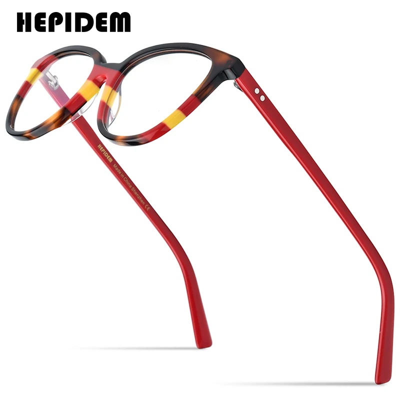 

HEPIDEM Multicolor Acetate Optical Glasses Women Designer Cat Eye Optical Eyeglasses Ladies Spectacle Eyewear 9259