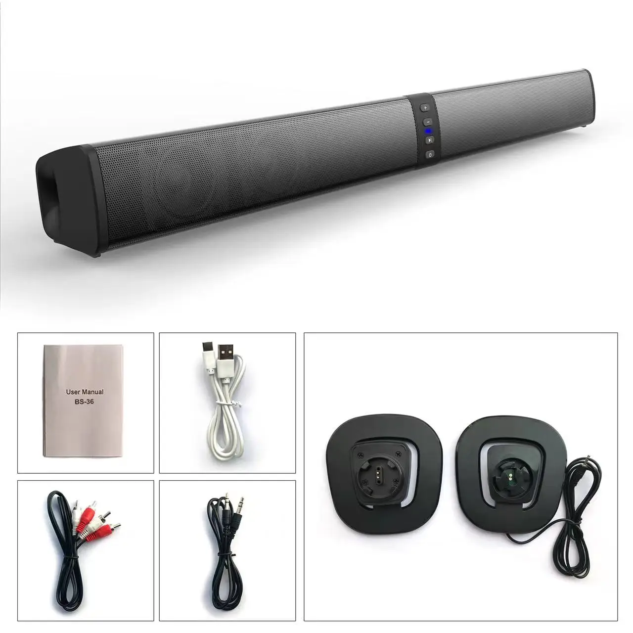 Wireless Speaker System Ilive Bluetooth Soundbar With Detachable
