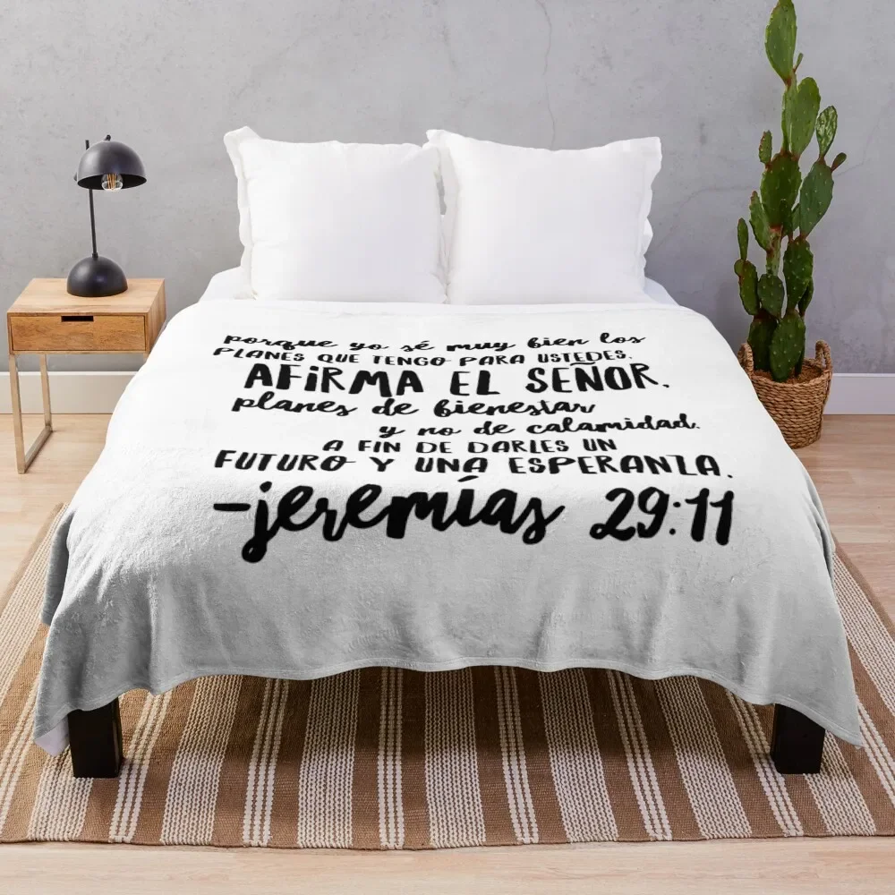 

Spanish Christian Bible Verse Jeremiah 29:11 Quote Scripture Throw Blanket Polar Fluffy Softs For Decorative Sofa Blankets