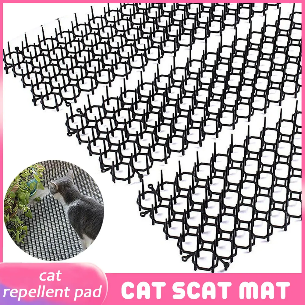 Garden Cat Scat Mats Anti Dogs Repellent Mat Prickle Strips Net Spike Keep Cat Dog Away Digging Climbing Fence Pets Supply for cat scat mat