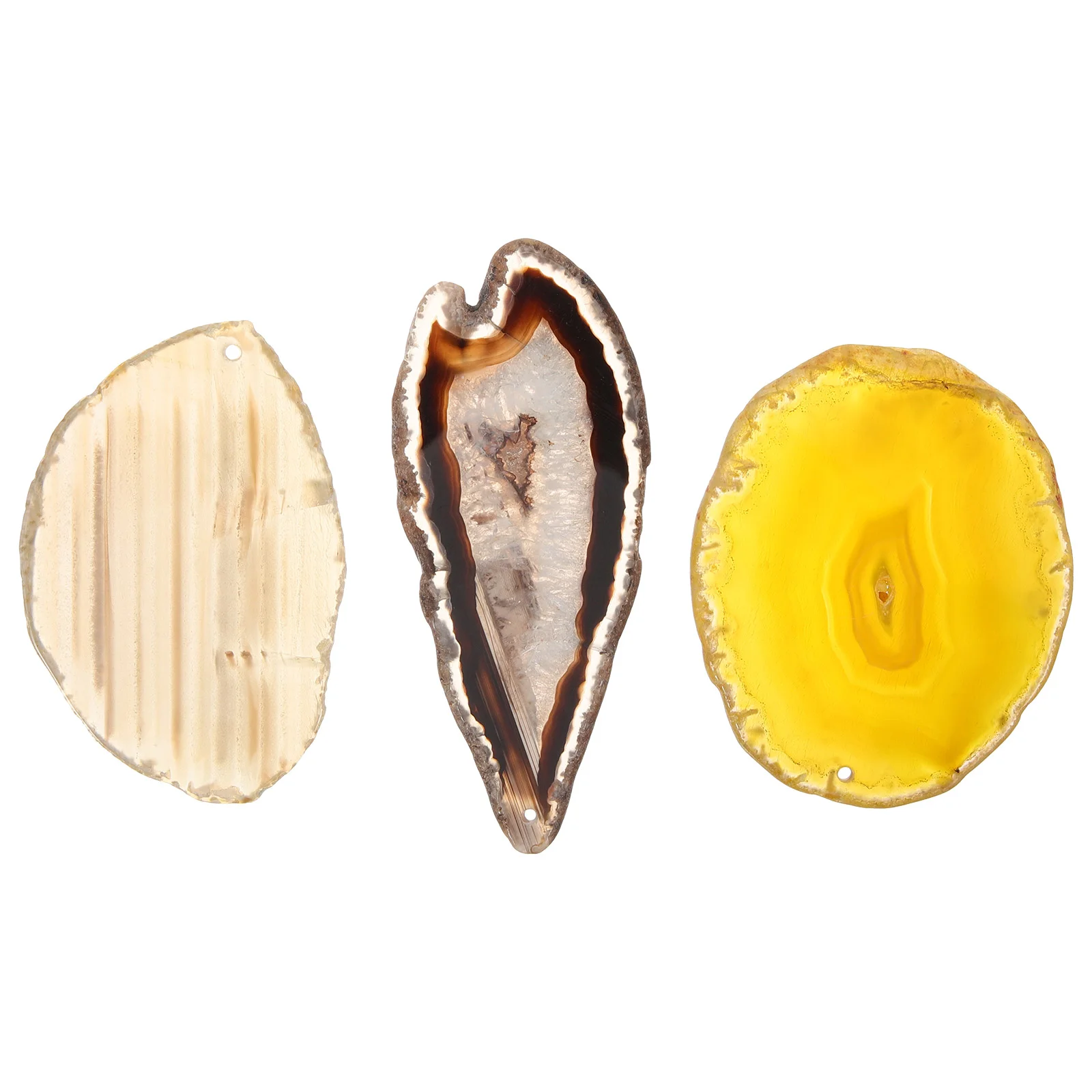 

3 Pcs Necklace Wind Chime Accessories Jewelry Decorative Pendants DIY Making Supplies Agate Natural