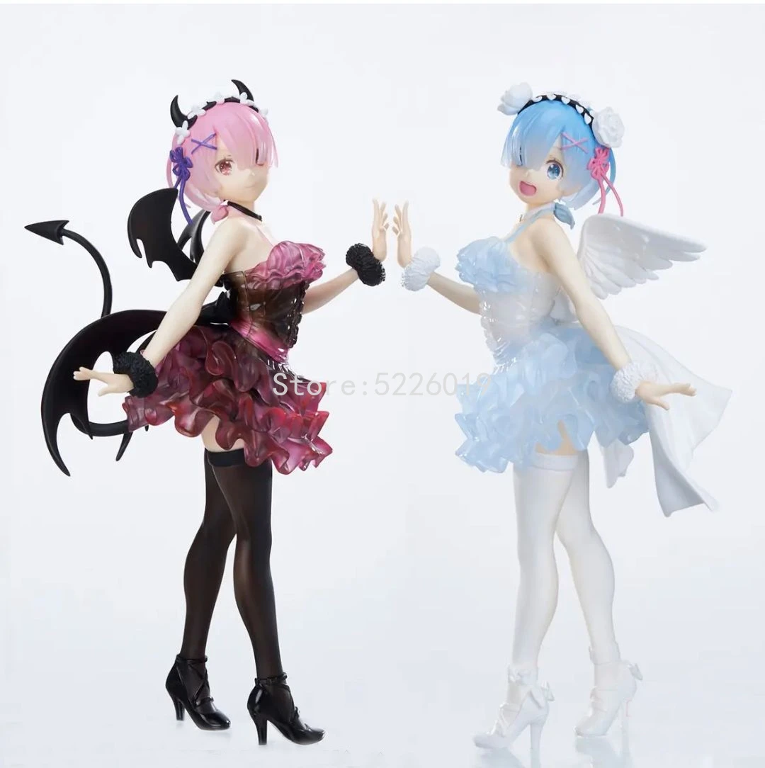 Anime Action Figures | Figurine Re:zero | Anime Figure Ram | Rem Angel Figurine - Figures - Aliexpress