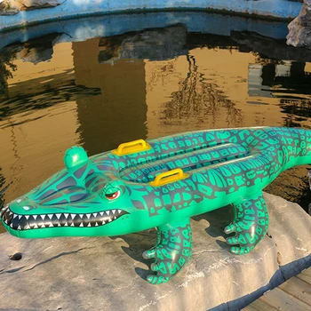 Inflatable Floating Row Children Adults Water Toys Crocodile Shape Simulation Inflatable Animal for Swimming Kids Pool 2