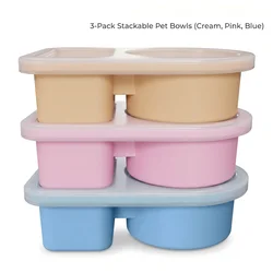 Triple Pack Reusable Silicone Snack Containers with Dual Compartments and Lids (3PCS)