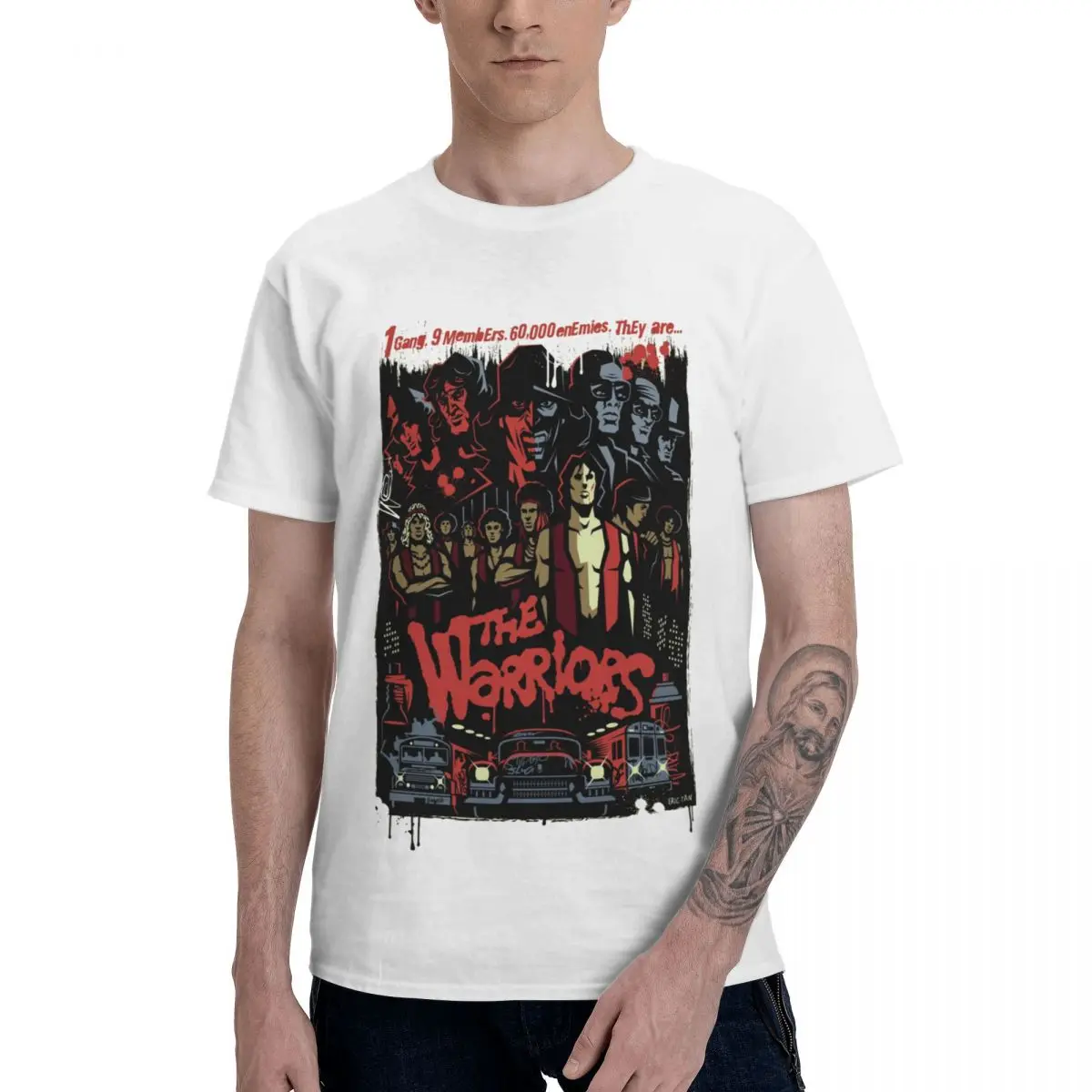 

Футболка мужская оверсайз из чистого хлопка, с круглым вырезом и коротким рукавом