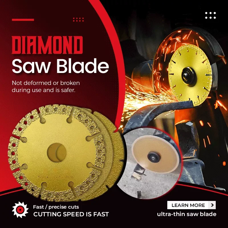 

Diamond Saw Blade Hole Diameter 20mm steel iron alloy metal Special cutting blade Sharp Brazing Grinding Disc without chipping